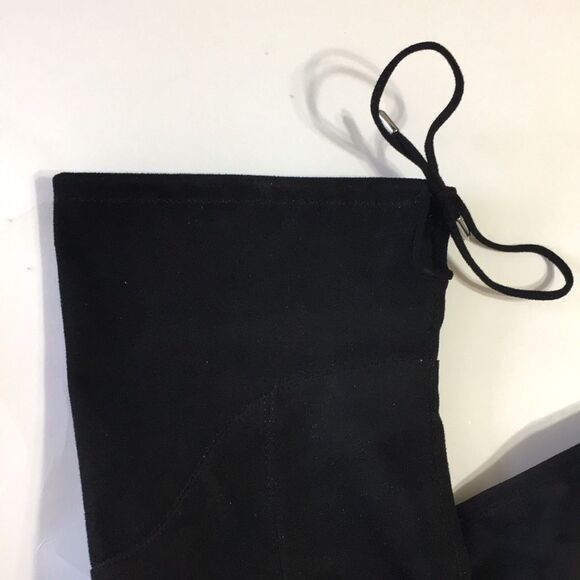 Black Knee High Suede Boots Size 6 - Picture 4 of 9